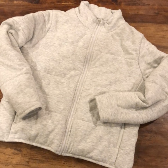 Three Dots Quilted Knit Jacket Heather Grey M - Picture 8 of 10